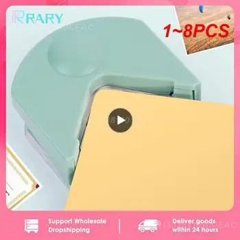 1~8 ADET Plastik Kağıt Cricut Makinesi Yuvarlama Kağıt Kesici Köşe Kesici PVC Film Kartvizit Pah Scrapbooking Araçları