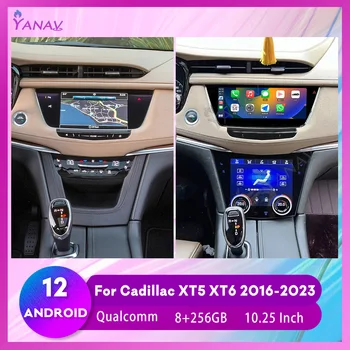 2 Din Android Araba Radyo Cadillac XT5 XT6 2016-2023 Otomatik Stereo Multimedya Oynatıcı GPS Navigasyon Kablosuz Carplay Kafa Ünitesi