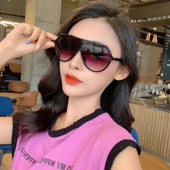 2021 Yeni Tek Parça Retro Güneş Gözlüğü Kadın Marka Tasarım Moda güneş gözlüğü Kadın Erkek Vintage Gözlük Gözlük Uv400 Koruma