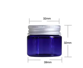 30g Açık Mavi Plastik Krem Kavanoz 30ml Küçük Boş PET Şişe Alüminyum vidalı kapak Kozmetik Ambalaj SN1780