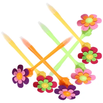 6 Adet Kalem ile Çiçek Tasarım Kalemler Tükenmez 07mm Tükenmez Dekoratif Çiçekler