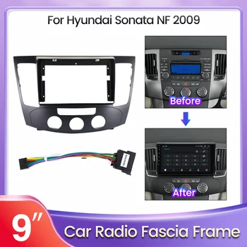 9 İnç Fasya Araba Ses Çerçeve Araba Radyo Gps Navigasyon Paneli için Uygun Hyundaı Sonata NF 2008 2009 2010 Stereo Dash Trim Kiti