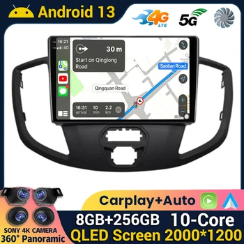 Android 13 Kablosuz Carplay ve Otomatik WİFİ+4G Ford Transit 2015 İçin 2016 2017 2018 Araba Radyo Multimedya Video Oynatıcı GPS Stereo 2din