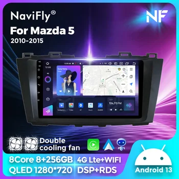 Araba Radyo 2Din Android Kafa Ünitesi 5G-WIFI Mazda 5 İçin Mazda5 2010-2015 GPS Video Oynatıcı Akıllı Sistemleri Otomatik Kablosuz Carplay