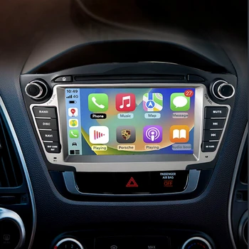 Araç Multimedya oynatıcı Hyundai Tucson İçin IX35 2009-2015 Carplay Otomatik Android 13 Araba Radyo GPS Carplay UIS7862A 8G 256G 360