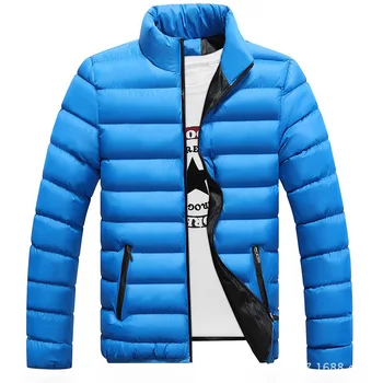 Erkek Ceket Düz Renk Logo Baskı Kalınlaşmak Erkek Ceket Kış Sıcak Polar Pamuk Fermuar Ceket Elbise Büyük Boy Erkek Dış Giyim