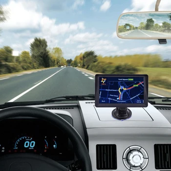 G101 GPS Navigator 7 İnç Araba GPS Navigasyon Navigator 256 MB+8G Kapasitif Ekran FM Ses İstemleri HD Çözünürlük Araba Kamyon için