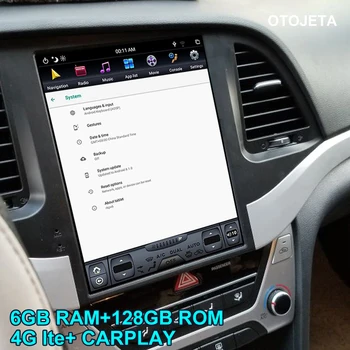 Hyundai Elantra 2016 2017 2017 Tesla Ekran Radyo Navigasyon GPS 2din Android 13 Kafa Ünitesi 256GB Araba Multimedya Video Oynatıcı