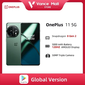 Küresel Sürüm OnePlus 11 5G Smartphone Snapdragon 8 Gen 2 6.7 2K 120Hz AMOLED Ekran 100W SÜPER GÜÇ Şarj 5000mAh 50MP Kamera