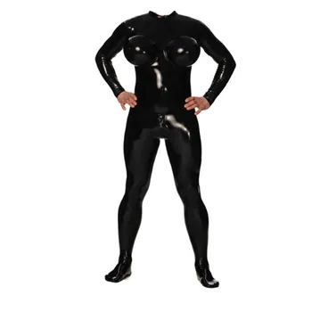 Lateks Doğal 100 % Kauçuk Catsuit Seksi Wetlook Saf Şişirilmiş Siyah Lateks Yetişkin Erkekler Cosplay Bodysuits Özelleştirmek Boyutu XXS-XXL