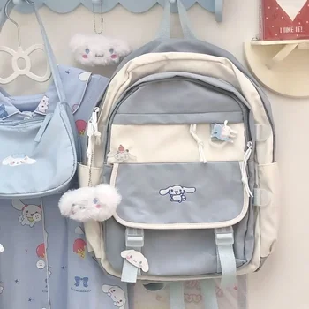Sanrio hello kitty erkek kız sırt çantası öğrenci naylon jk okul çantası sevimli tarçın Melodi çanta kampüs seyahat saklama çantası kolye