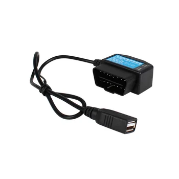 24 Saat 5V 3A USB Araç şarj kablosu OBD Hardwire Kiti Anahtarı ile 0.5 Metre Tel Dash kamera Kamera Araç DVR