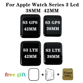 Orijinal İwatch Pantalla Apple Watch Serisi 3 İçin 38mm 42mm GPS LTE lcd ekran dokunmatik ekranlı sayısallaştırıcı grup Değiştirme