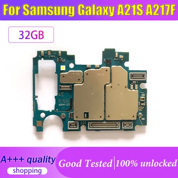 Yüksek Kaliteli Anakart Samsung Galaxy A21S A217F Unlocked Mantık Kurulu Orijinal Anakart 32GB Tek Çift SİM cips İle